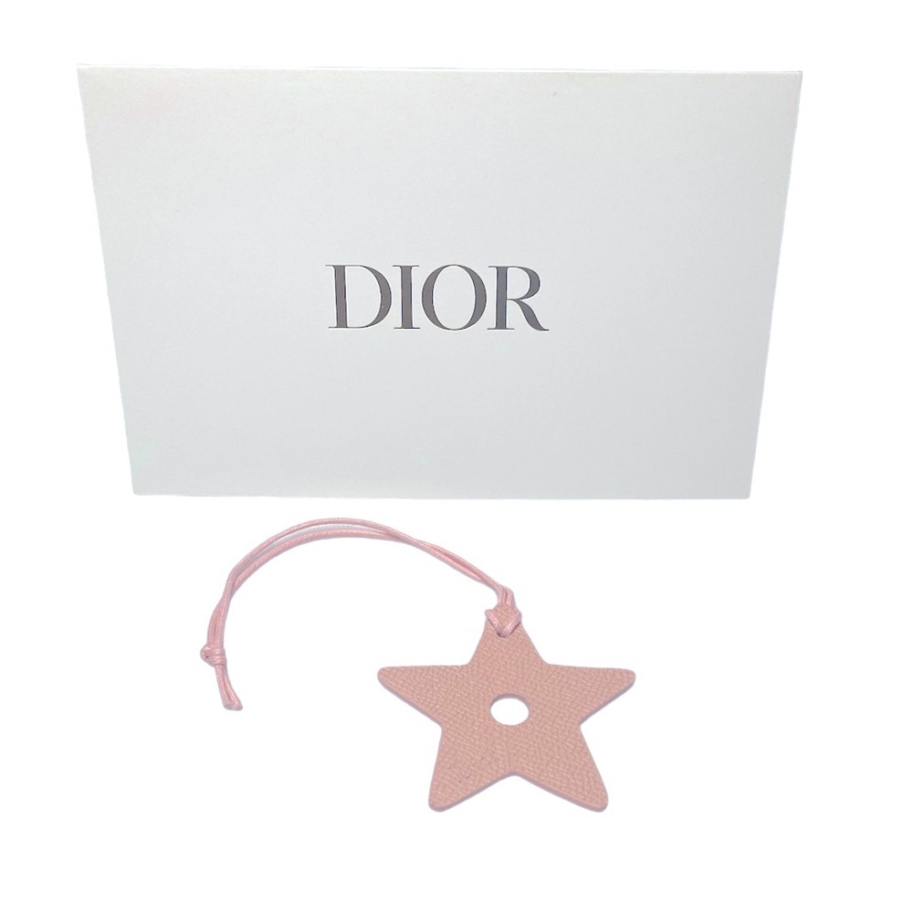 Dior Leather Pink Star Bag Charm
